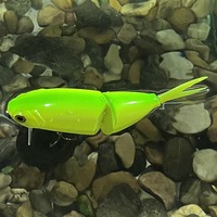 Leurre de pêche flottant à coulée lente, leurre artificiel dur coulant 20cm/88g, type poisson-bouffant avec queue souple et plaque de langue, pour la pêche