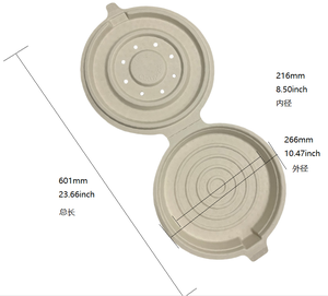 9 inch Custom Sugarcane Bagasse Pulp Pizza Boxes Pizza round Box