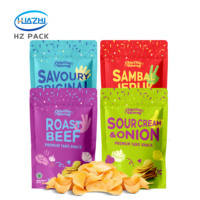 Kemasan Pouch Aluminium Foil Matte Custom Print untuk Keripik Kentang, Daging Kering, Popcorn, Camilan, Kue Kering, Biskuit, Kacang, Bebas BPA