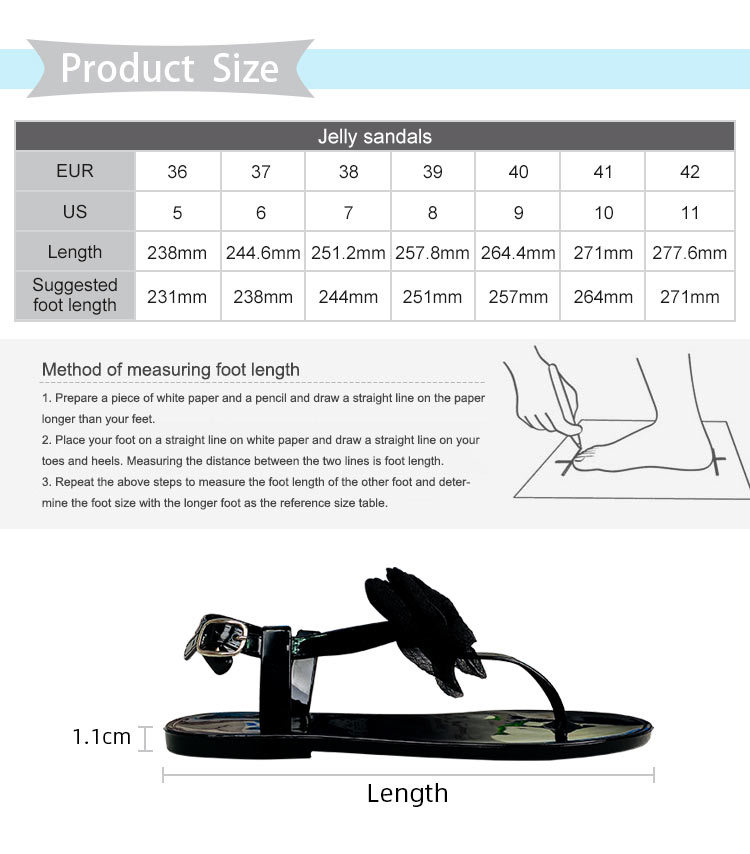 Summer Ladies Crystal Jelly Shoes PVC Flat Sandals Butterfly Brick Casual Outdoor Jelly Sandals