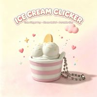 Keycap Dessert Tombol Klik Anti-Stres Bentuk Cupcake Es Krim ABS Cetak 3D dengan Gantungan Kunci untuk Usia 15+ Buatan Cina