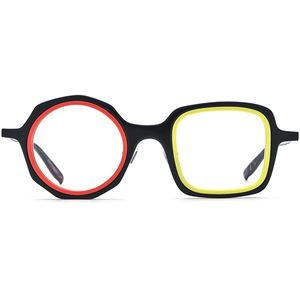 Monture de <span class=keywords><strong>lunettes</strong></span> en acétate pour hommes et femmes, design de marque, forme carrée à gauche et ronde à droite, <span class=keywords><strong>lunettes</strong></span> optiques 19356 - Product Image 4