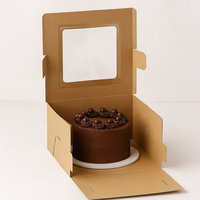 Cartons ondulés cubiques de qualité alimentaire de haute qualité finition mate fenêtres de visualisation transparentes robustes incassables et stockables dans les aliments