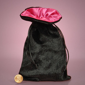 Pochette à cordon personnalisée en velours de soie noire pour bijoux, emballage cadeau, sac cosmétique et de maquillage sur mesure - Product Image 2