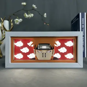 Jujutsu Kaisen Demon Slayer Anime Caixa de Luz de Uma Peça ABS Moldura Lâmpada Noturna USB Decoração de Casa Liberdade Itens de Presente para Amigos Crianças
