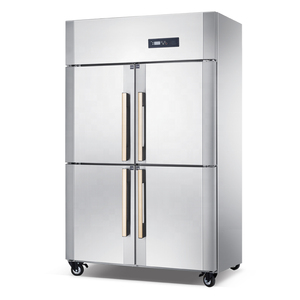 Ticari Dik Tip <span class=keywords><strong>2</strong></span> Kapılı Dondurucu Paslanmaz Çelik Çift Sıcaklıklı Dik Tip Buzdolabı Soğutucu - Product Image 4