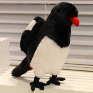 Jouet en peluche personnalisé de <span class=keywords><strong>pie</strong></span> réaliste de dessin animé, jouet d'oiseau en peluche, poupée animal de confort de conception d'ODM - Product Image 6
