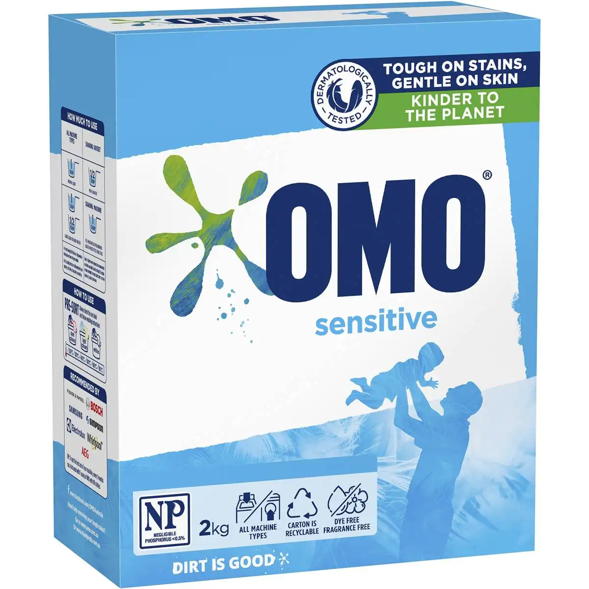 Omo F & T sensitive 6x2 kg dal marchio Unilever aiuta a lavare i vestiti detersivo per bucato dai fornitori del Vietnam