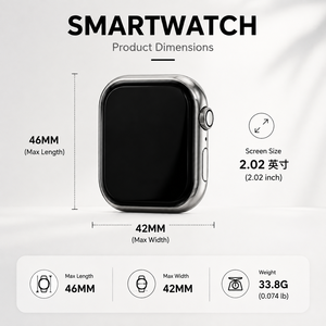 Coffret cadeau D‑P9 Series10, montre connectée, écouteurs sans fil, chargeur sans fil et 7 bracelets de montre, montre connectée de fitness, cadeau pour hommes et femmes - Product Image 4