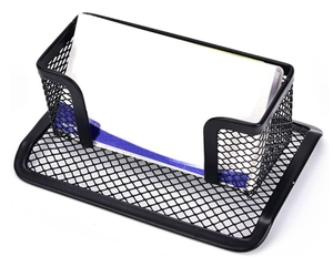 Metal Mesh Business Card Holder for Office Desk Name Card Collection <b>Organizer</b> Supplies Storage Case Display Stand Black - Product Image 3