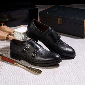 Chaussures en cuir décontractées pour hommes, chaussures à bout pointu augmentant la taille, style rétro d'automne, Oxford imperméable et respirant, grande taille - Product Image 2