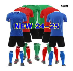 HLN Kit seragam sepak bola asli pabrik desain baru kustom Set lengkap 2023-24 klub kualitas tinggi pakaian sepak bola pria