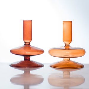 Hot Selling Multiple Sizes High Borosilicate Glass <strong>Candle</strong> Stick <strong>Holder</strong> For Wedding Decoration - Product Image 6