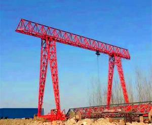 เครนโครงเหล็กแบบคานเดี่ยวชนิดกันลมพร้อมรอกไฟฟ้า ใช้เหล็กน้อย ราคาประหยัด - Product Image 1