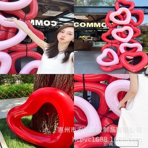 Inflatable Pvc Heart Swimming <b>Ring</b> 90Cm120Cm For Adults Water Sports Floatation Device - Product Image 5