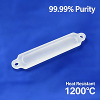 Plaque de quartz mat de haute pureté, perforée sur mesure, pour échantillons de silice, destinée aux fours de diffusion et au traitement des puces semi-conductrices