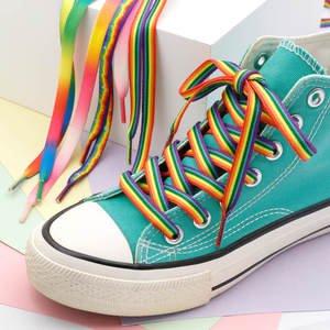 WEGOODZF Cordones de zapatos de poliéster personalizados de doble capa Cordones de zapatos de múltiples funciones con estampado de leopardo plano colorido <span class=keywords><strong>Camuflaje</strong></span> arcoíris - Product Image 2