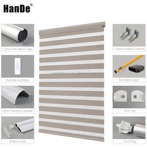 कॉर्लेस ज़ेबरा अंधा खिड़की कमरे अंधेरे कपड़े ज़ेबरा रोलर अंधा रंग वायरलेस मोटर चालित रोलिंग ज़ेबरा अंधा - Product Image 4