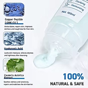 <span class=keywords><strong>Nettoyant</strong></span> <span class=keywords><strong>visage</strong></span> au peptide de cuivre GHK-Cu, marque privée, purification en profondeur, hydratant, réparation de la barrière cutanée - Product Image 2