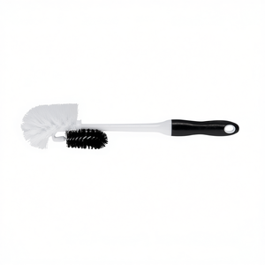 Brosse de toilette avec poils blancs et noirs, longueur 38 cm, pour nettoyer les toilettes - Product Image 3