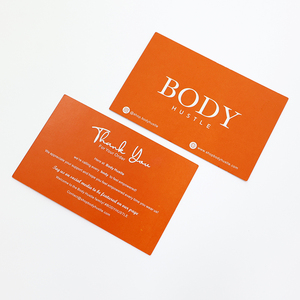 Magnifique cartes de remerciement en papier orange pour senior avancé personnalisé avec logo imprimante de cartes de visite de remerciement biodégradable de haute qualité - Product Image 2