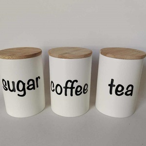 Vente en gros de récipients pour la cuisine en <span class=keywords><strong>porcelaine</strong></span> pour biscuits café sucre thé pot de conservation des aliments ensemble de boîtes en céramique pot de bonbons - Product Image 1