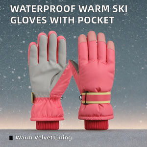 Guantes Impermeables para Esquí y Snowboard, Aislantes, Compatibles con Pantalla Táctil, Resistentes al Viento, con Cierre de Cordón y Bolsillo Oculto - Product Image 2