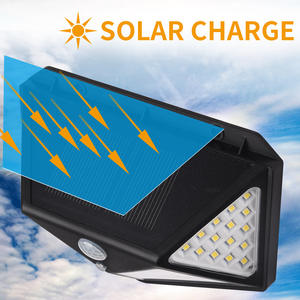 Lámpara Solar con Sensor de Movimiento, 100 LED, 1400lm, IP65, Impermeable, para Exteriores, Jardín, Pared, Calle - Product Image 4