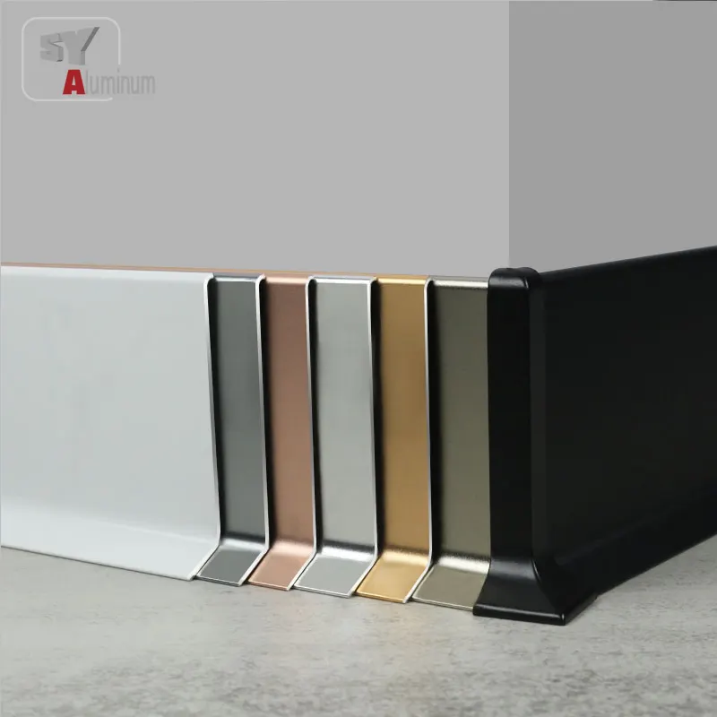 China Manufacturer Custom Skirting Baseboard Aluminum Skirting Board with Led Light
