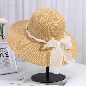 Thời Trang Mới Thương Mại Chuỗi Ren Màu Vàng Hạt Bãi Biển Mũ Rơm Mùa Hè Phụ Nữ - Product Image 4