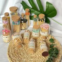 Allumettes en verre de sécurité modernes personnalisées en gros avec têtes colorées et longs bâtonnets en bois écologiques pour pots à bougies