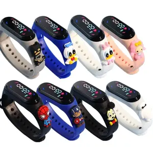 Детские часы для мальчиков и девочек, светодиодные цифровые часы, модные спортивные умные часы с силиконовым браслетом