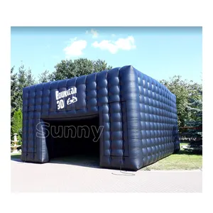Large Black Inflatable Nightcube Wedding Tent Square Gazebo Event Room Big  Mobile Portable Inflatable Night Club Party Pavilion Disco Tent