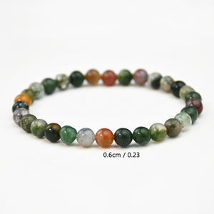 Bracelet de perles colorées de 6mm bracelet en cristal de pierre naturelle bijoux faits à la main pour les femmes - Product Image 5