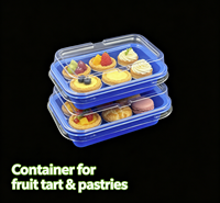 Boîte de boulangerie rectangulaire transparente en PET de qualité alimentaire, jetable, personnalisable, pour fruits, tartes et fromages – Vente en gros