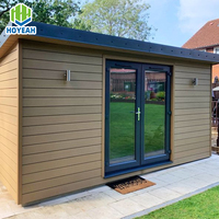 Kit de maison de jardin préfabriquée en WPC écologique, cabane durable en composite bois-plastique, abri extérieur résistant aux intempéries, assemblage facile, abri de jardin en WPC