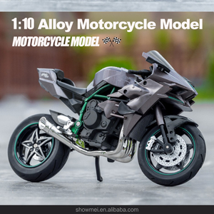 Modelo de Motocicleta de Aleación a Escala 1:10, Juguete de Motocicleta Fundida a Presión, Adorno de Locomotora, Colección con Sonido y Luz, Simulación de Motocicleta - Product Image 5