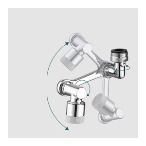 Robinet à bras robotisé rotatif moderne à 1080 degrés, bras en cuivre aérateur en laiton ABS à économie d'eau pour salle de bain et <span class=keywords><strong>cuisine</strong></span> - Product Image 3