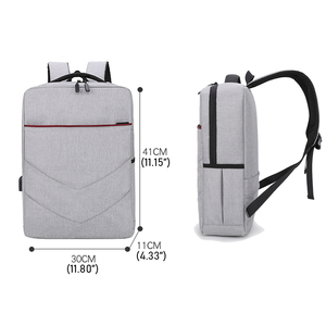 Venta caliente USB <span class=keywords><strong>charing</strong></span> <span class=keywords><strong>Cross</strong></span> en el agujero del auricular de uso diario Unisex impermeable mochila para portátil bolsa - Product Image 3