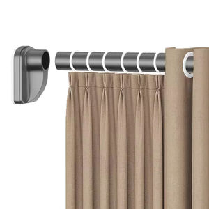 Accessoires de salle de bain réglables en métal <span class=keywords><strong>Tringle</strong></span> à rideau de douche télescopique Cintre <span class=keywords><strong>sans</strong></span> perçage - Product Image 3