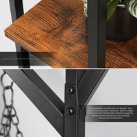 Support à plantes en métal en forme de cœur avec roulettes, étagère à fleurs à 5 niveaux, étagère à plantes mobile pour jardin avec crochets de suspension pour intérieur et extérieur