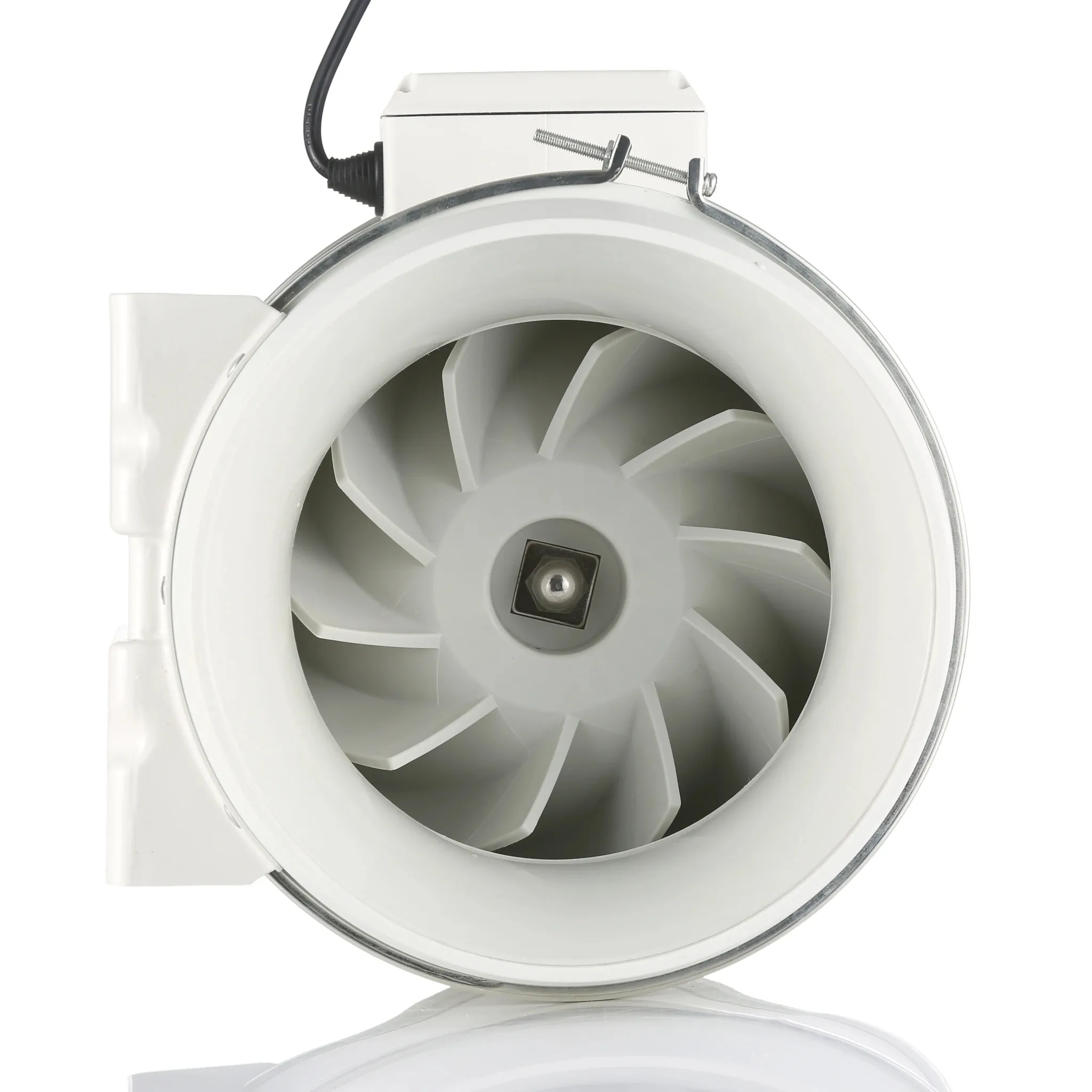 Hon&Guan Ventilador de duto em linha de fluxo misto com motor AC aerodinâmico avançado, ideal para hospitais e hotéis, plantas de fabricação de escritórios