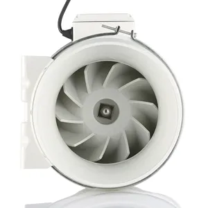 Hon&Guan Advanced Aerodynamic AC Motor Mixed-Flow Inline Duct Fan Perfect for Office Manufacturing Plant Hotels Hospital