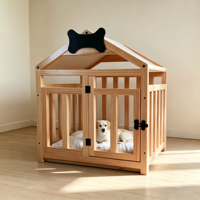 Offre Spéciale – Niche pour Animaux de Compagnie en Bois Massif, Luxe Moderne, pour Intérieur, Lit pour Chien, Nid pour Chat, Mobilier Écoresponsable, Motif Os, Toutes Saisons