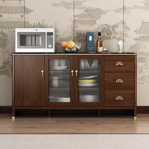 <span class=keywords><strong>Credenza</strong></span> in Legno dal <span class=keywords><strong>Design</strong></span> Contemporaneo con Piano in Marmo per Sala da Pranzo, Bar e Conservazione in Hotel - Product Image 2