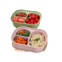 Boîte à lunch en silicone de qualité alimentaire étanche pour étudiants employés de bureau