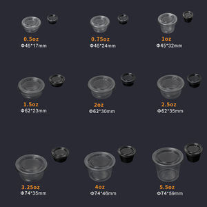 Unisupply-Vasos desechables para gelatina con tapas, vasos de plástico para llevar, contenedor de comida, porción de 1oz, taza para salsa con tapa - Product Image 4