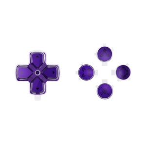 Botones de Acción D-pad Personalizados en Tres Tonos: Morado, Transparente y Negro, con Símbolos Rediseñados para el Control de PS5 - Product Image 5