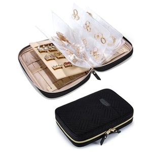 Jewelry Travel Organizer Case Transparent Jewelry Storage Book Ring Binder Jewelry Bags Clear Booklet Zipper Pouch Bag