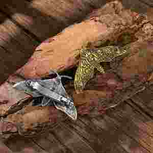 Pince à cheveux vintage couleur argent, motif papillon, pour femme, en métal gothique à texture géométrique, décoration capillaire pour fête d'Halloween, style Y2K, emballage carton - Product Image 2